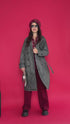 "RECORD OX88" leather imitation trench coat - GRAPHITE GREY